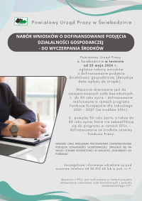 Obrazek dla: Nabór wniosków o dofinansowanie podjęcia działalności...