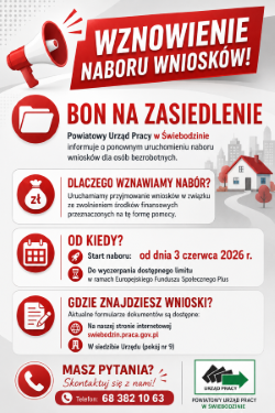 Obrazek dla: Wznowienie naboru wniosków - bon na zasiedlenie